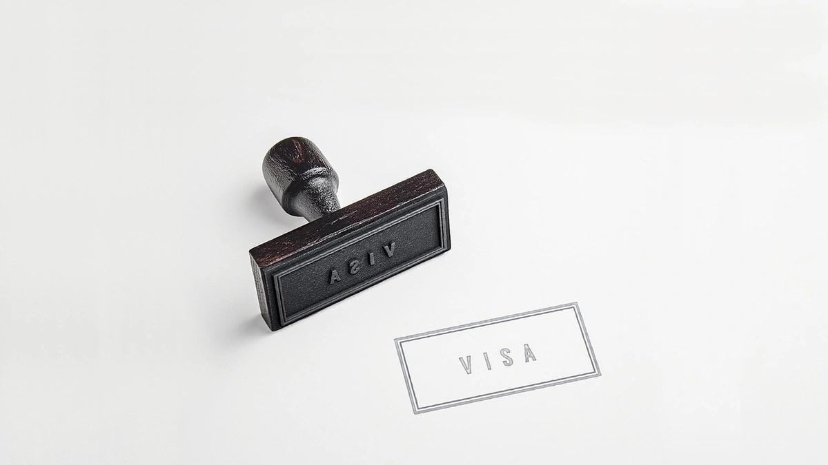 Rubber stamp that says "visa"